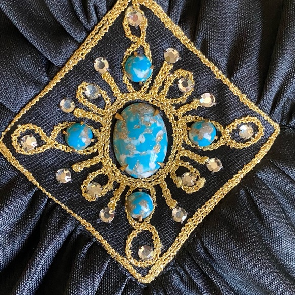 VINTAGE 🖤BLACK🖤 FORMAL DRESS SIZE SMALL 🌟EUC🌟 - Picture 11 of 12